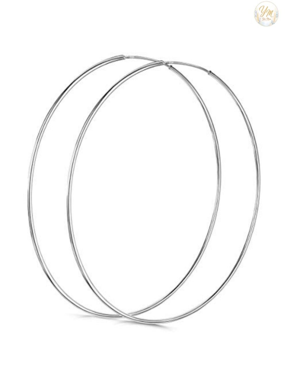 925 Sterling Silver Large Hoop Earrings Women Hypoallergenic